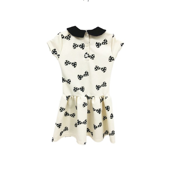 Blueberi Boulevard Girls' Short Sleeve 3D Bow Drop Waist Knit Dress Size 6X - Picture 2 of 4